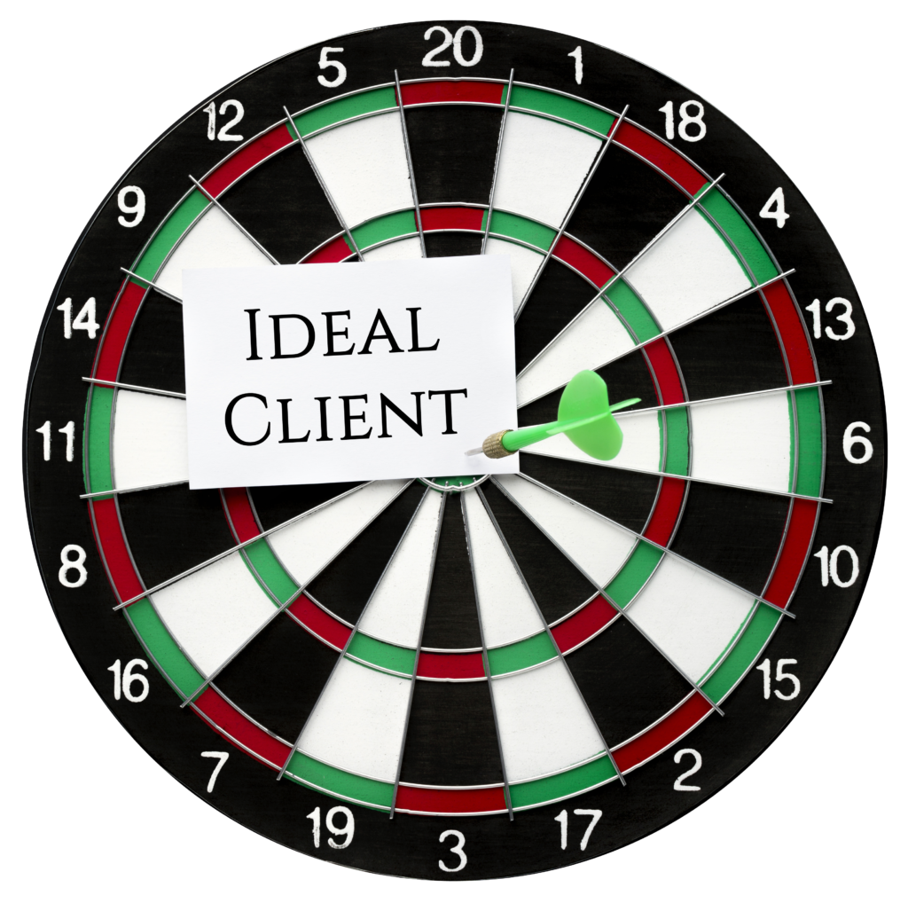 ideal client dartboard